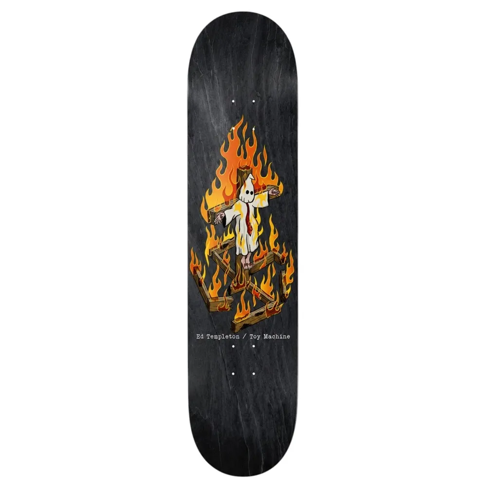Toy Machine Charred Cross 8.5 Skateboard Deck