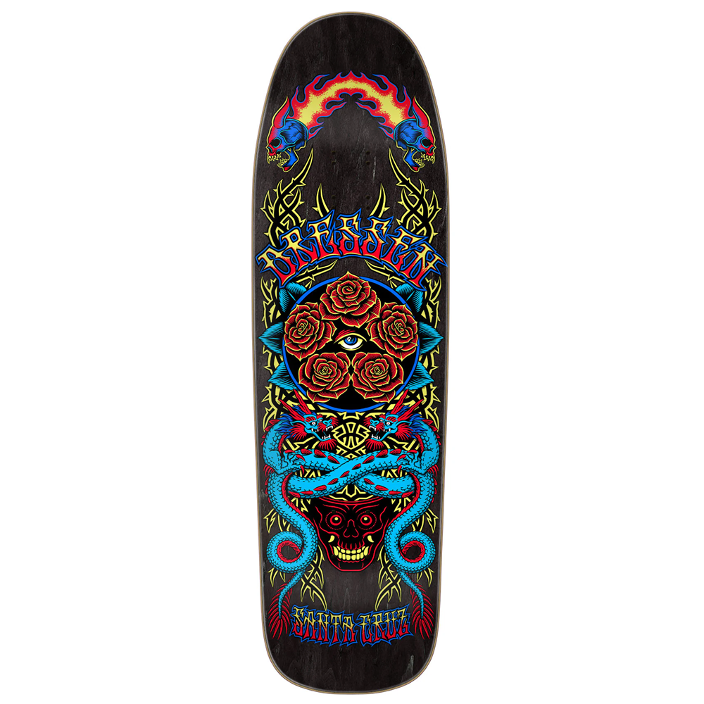 Santa Cruz Dressen Rose Crew Five Pro Shaped 9.3 Skateboard Deck