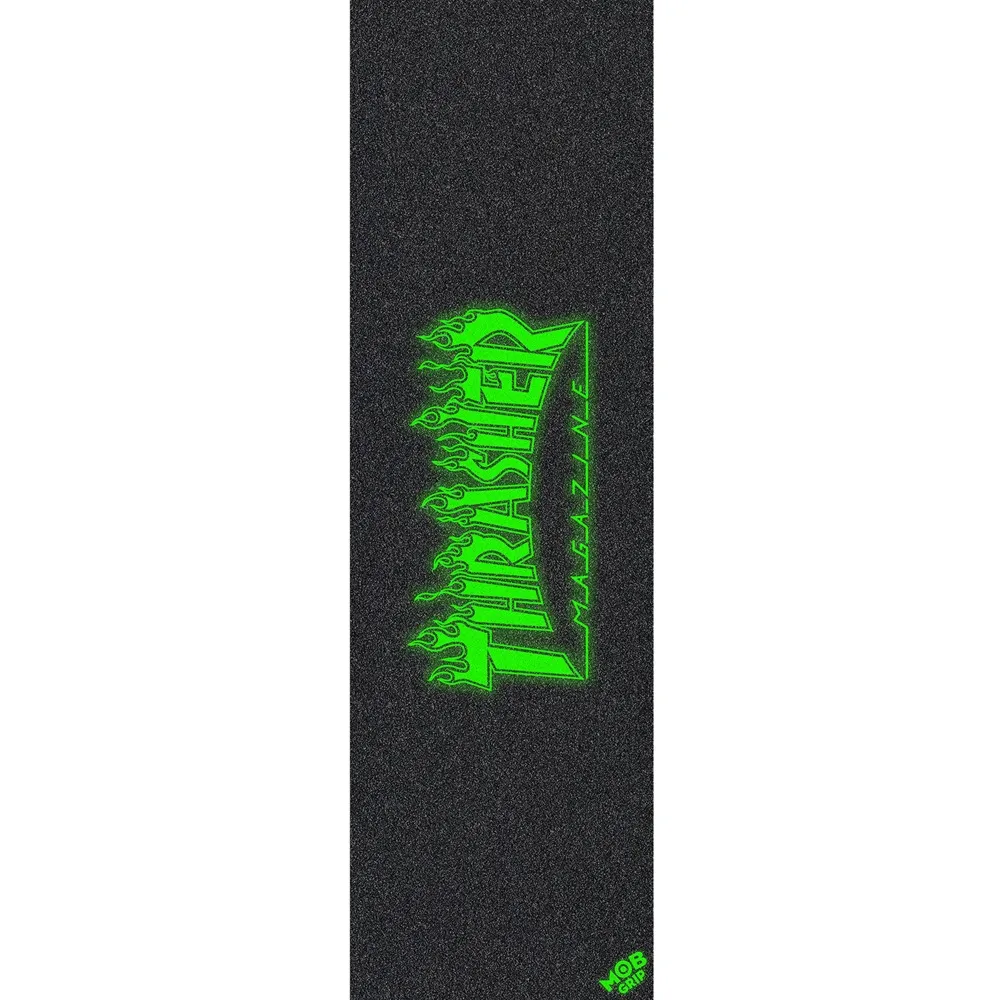 Mob X Thrasher Flame Glow Logo Perforated 10 x 33 Skateboard Grip Tape Sheet