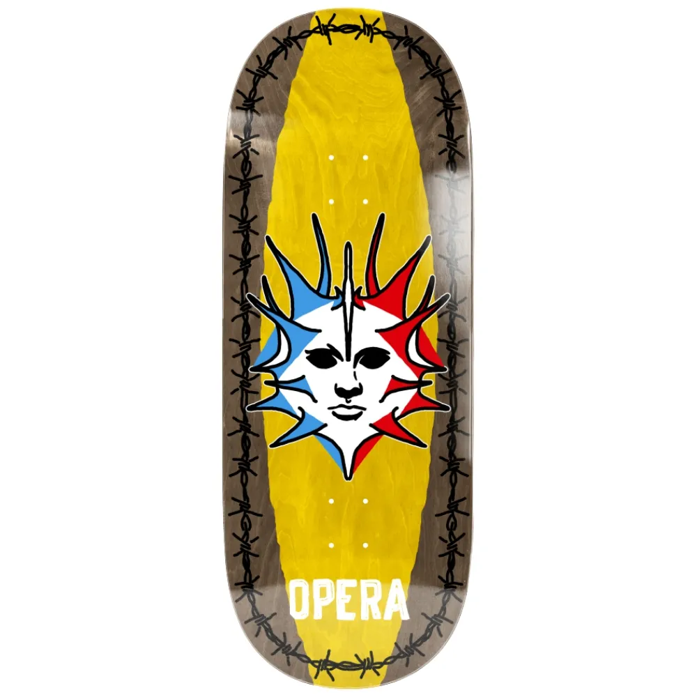 Opera Fatties Torn Spike EX7 Brown Yellow 12.0 Skateboard Deck