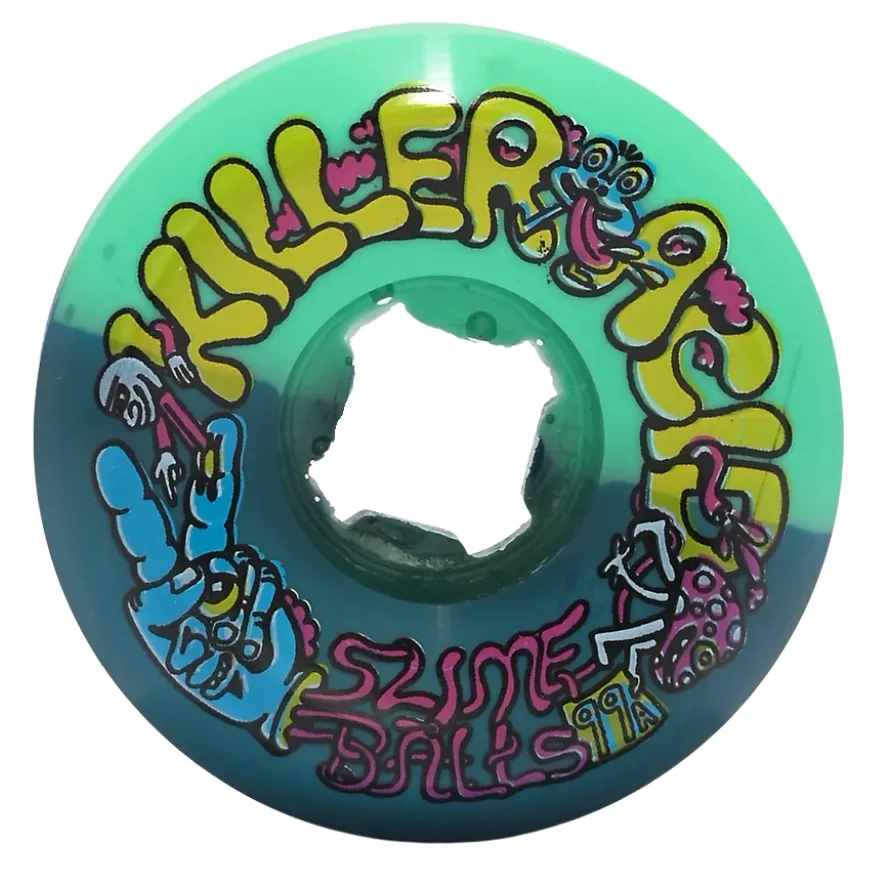 Slime Balls Killer Acid Teal 99A 54mm Skateboard Wheels