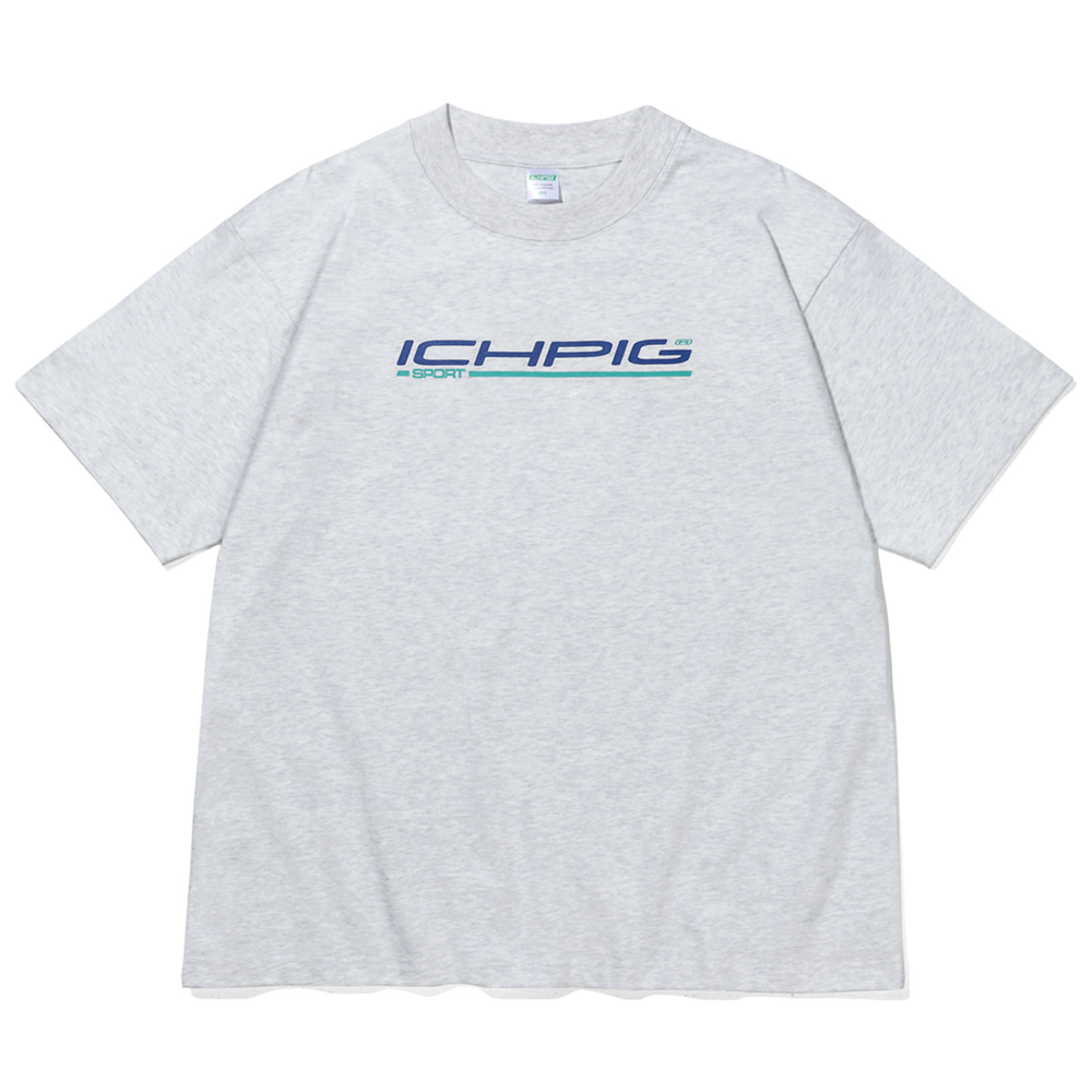 Ichpig Sportsline White Marle T-Shirt [Size: L]