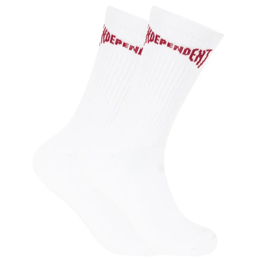 Independent Span White 3 Pairs Socks
