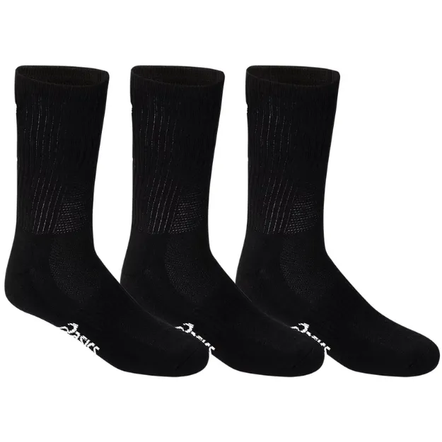 Asics Pace Crew Performance Black 3 Pair Socks [Size: M-L]