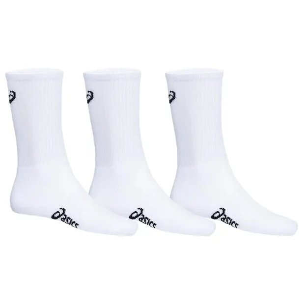 Asics Pace Crew Brilliant White 3 Pair Socks [Size: M-L]