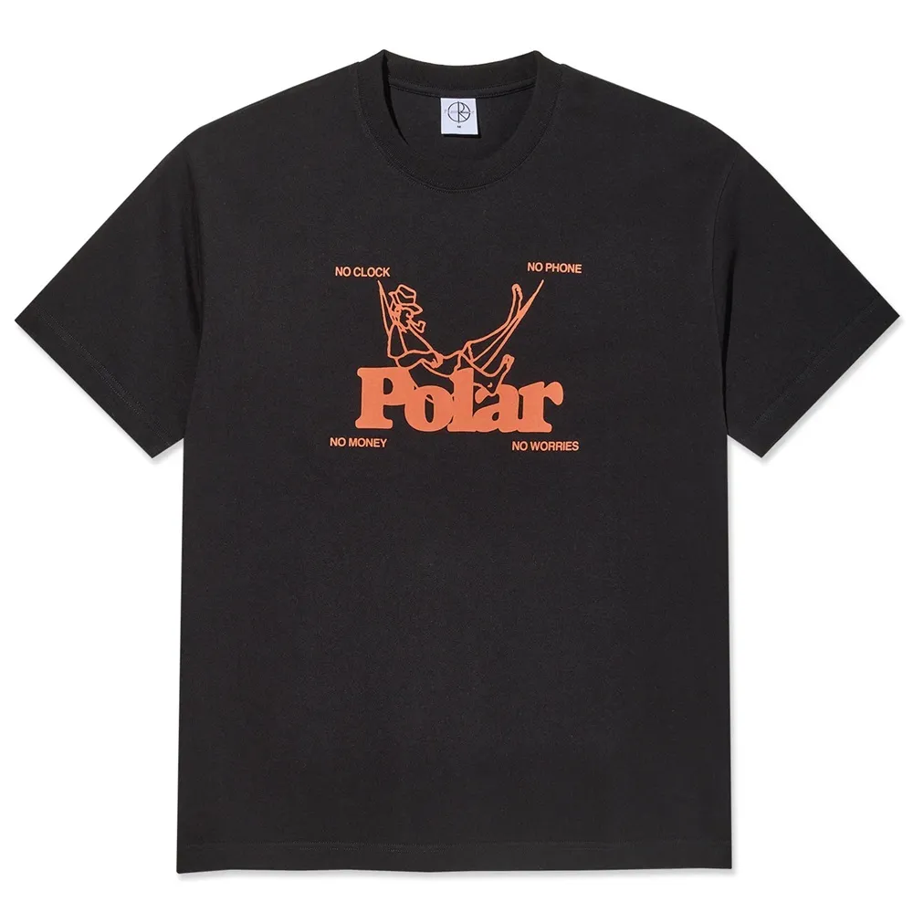 Polar Skate Co No Worries Black T-Shirt [Size: L]