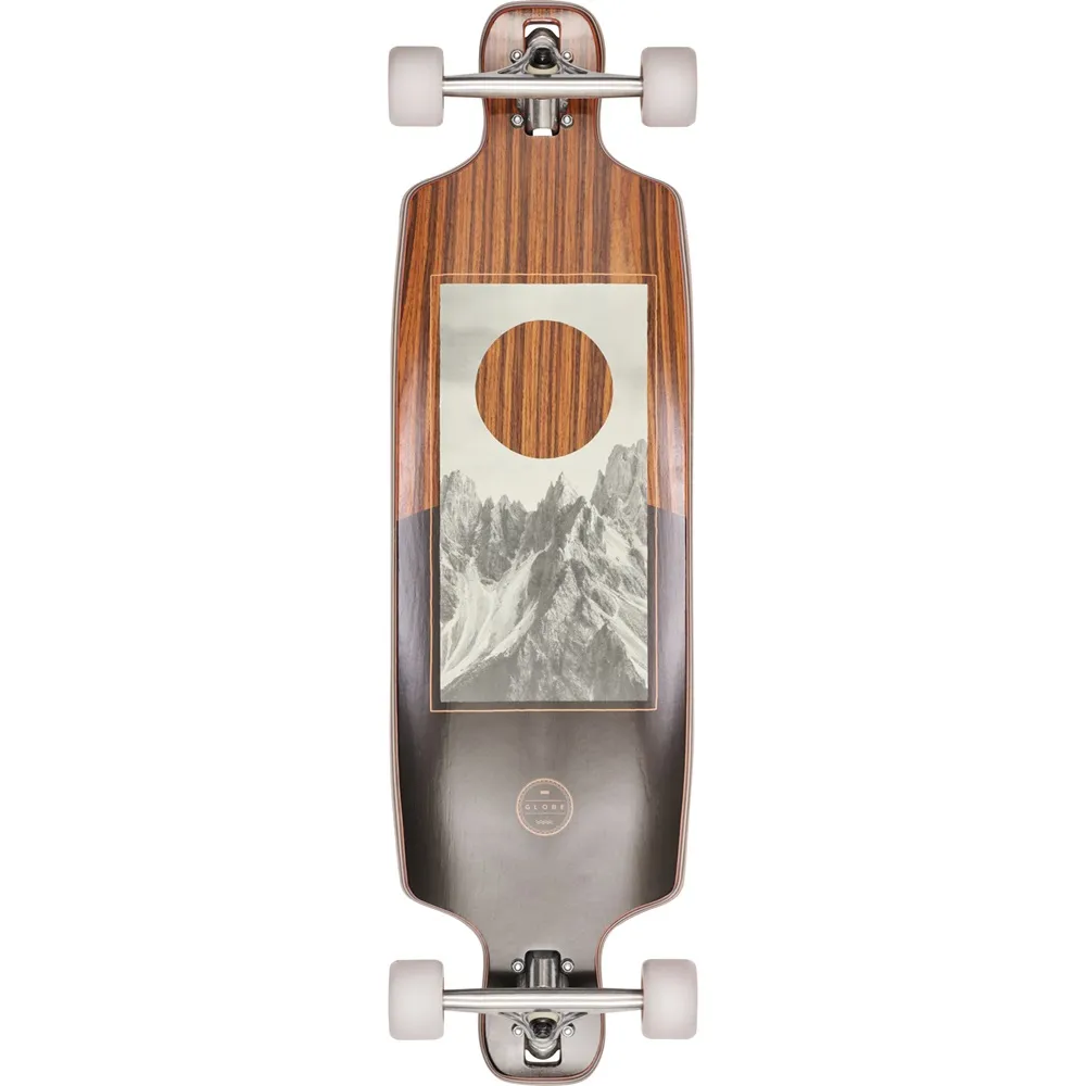 Globe Scarper Rosewood Peaks 36 Drop Through Longboard Skateboard
