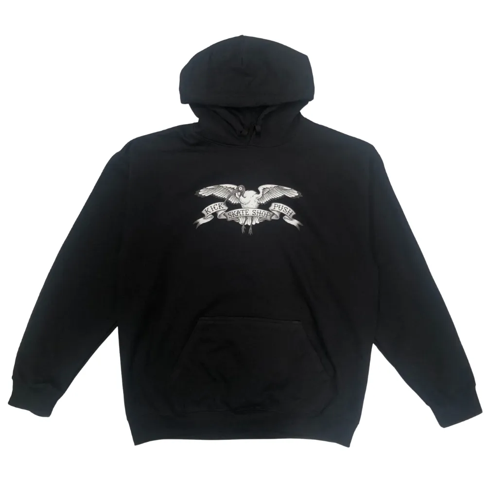 Kick Push Bin Chicken Black Youth Hoodie [Size: S]
