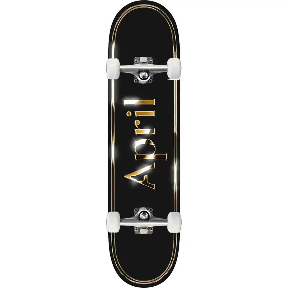 April Golden Black OG Logo 8.25 Complete Skateboard