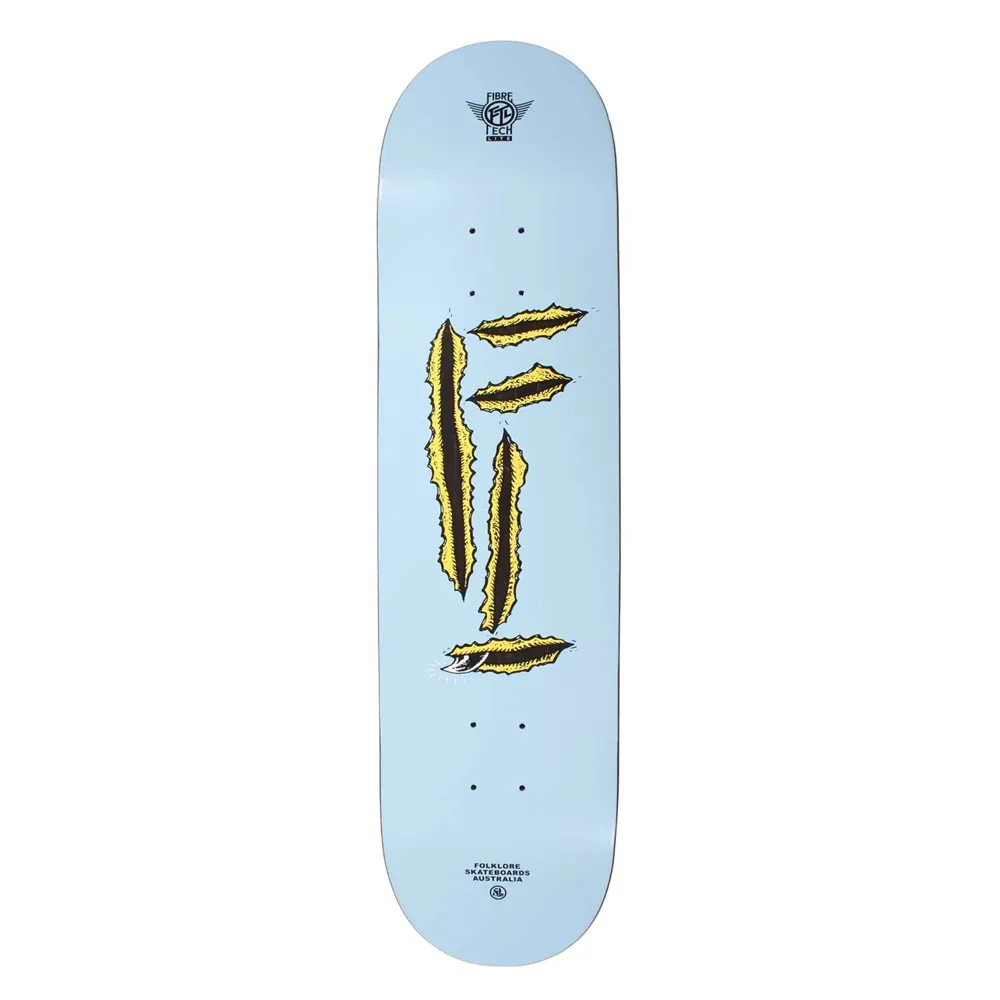Folklore Fibre Tech Lite Rip Blue 8.0 Skateboard Deck