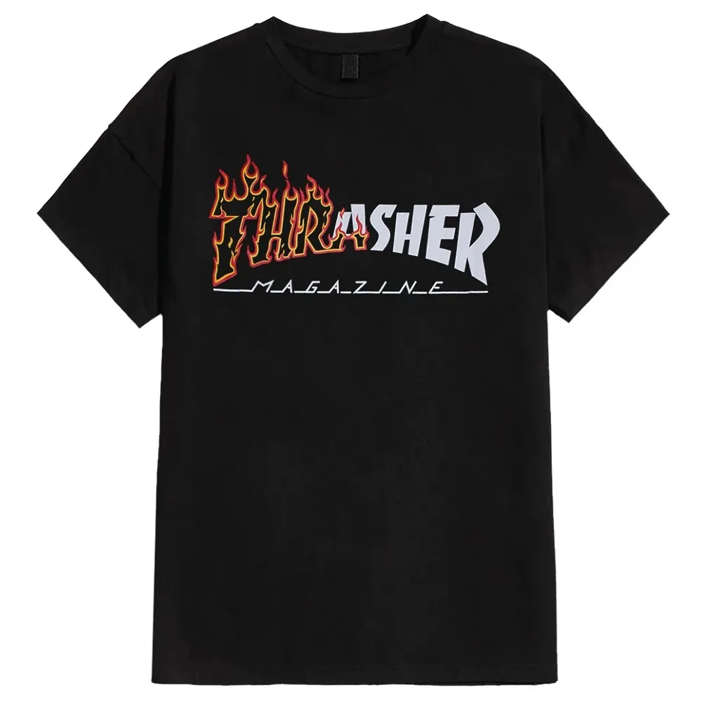 Thrasher Ignite Black T-Shirt [Size: L]