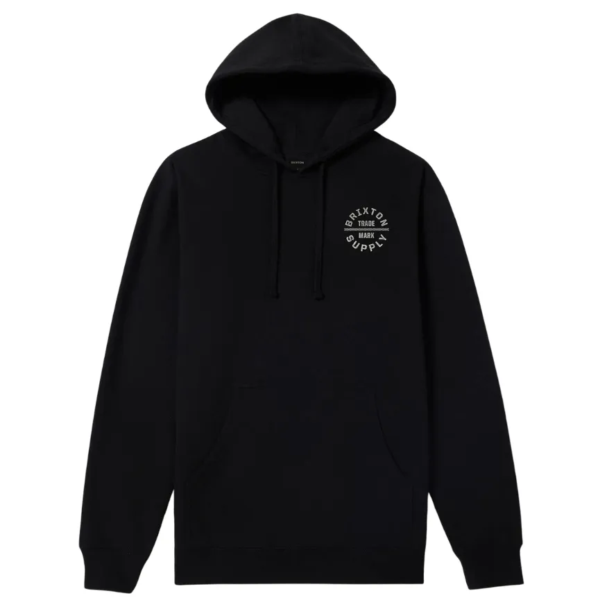 Brixton Oath V Black Off White Hoodie [Size: L]