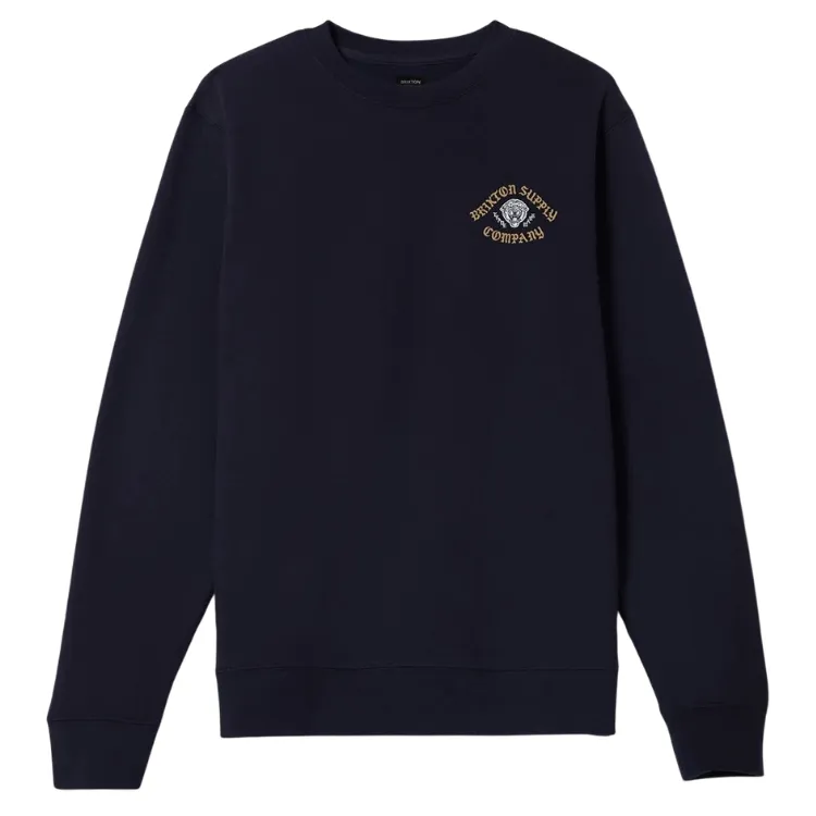 Brixton Morado Navy Crew Jumper [Size: L]