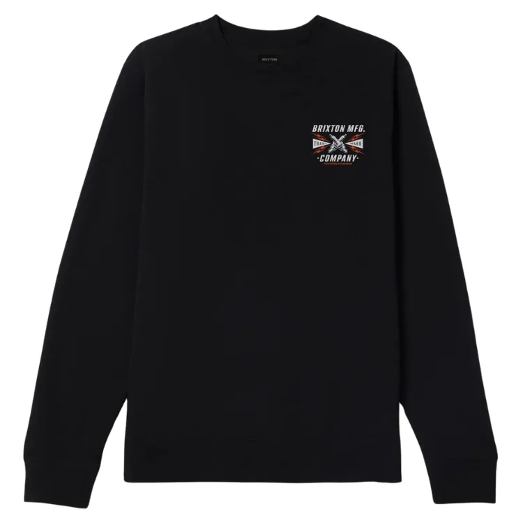 Brixton Danton Black Crew Jumper [Size: L]
