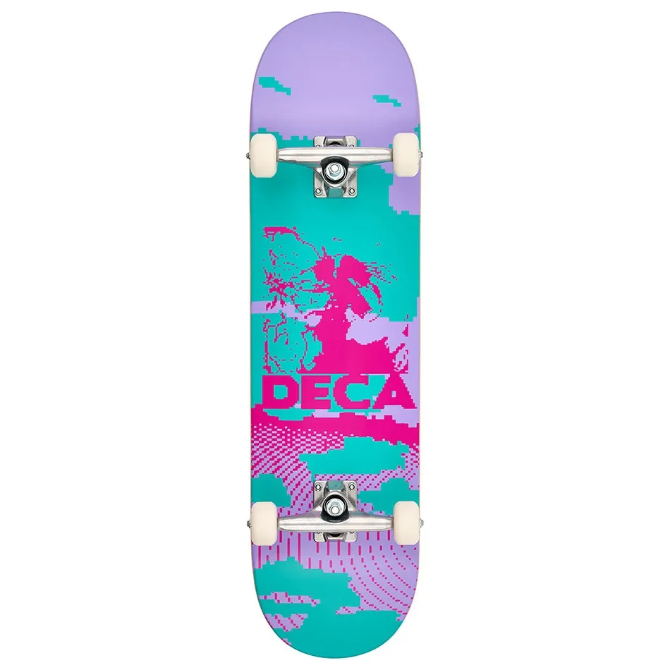 Deca Pixelscape Purple Green 8.375 Complete Skateboard
