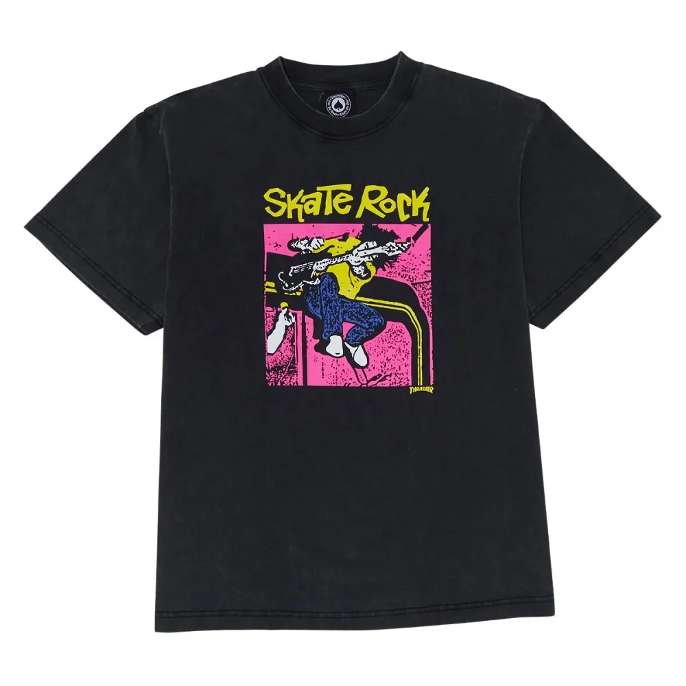 Thrasher Skate Rock Vintage Black T-Shirt [Size: M]