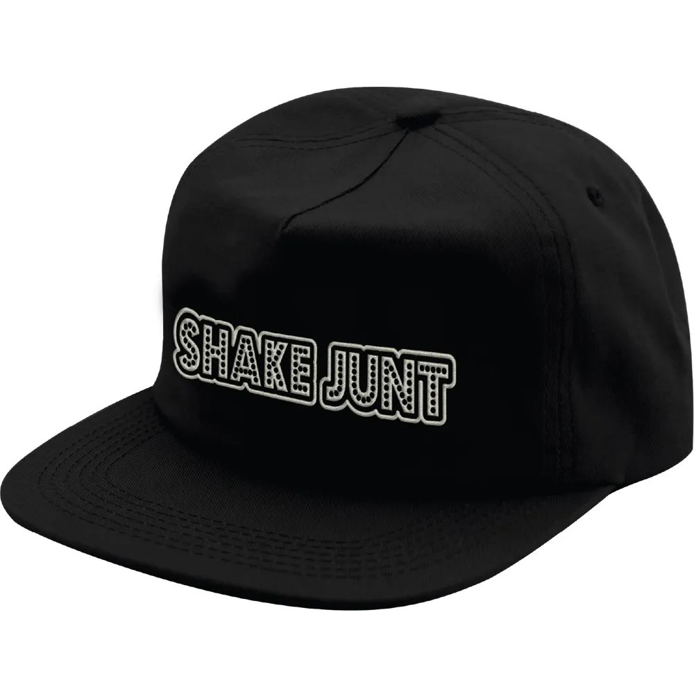Shake Junt Stretch Logo Black Snapback Hat
