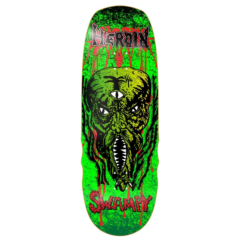 Heroin Swampy KO2 Slime Face 10.6 Skateboard Deck