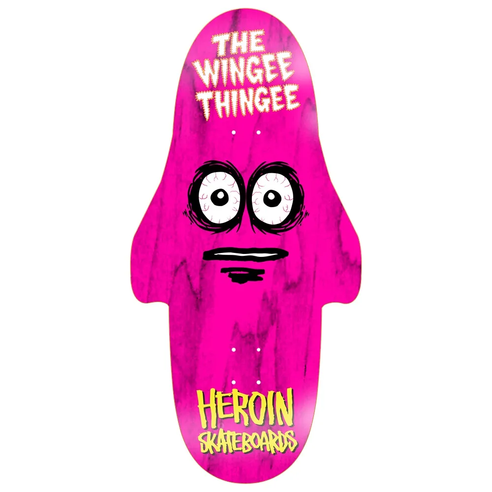 Heroin Wingy Thingee Pink 15.25 Skateboard Deck