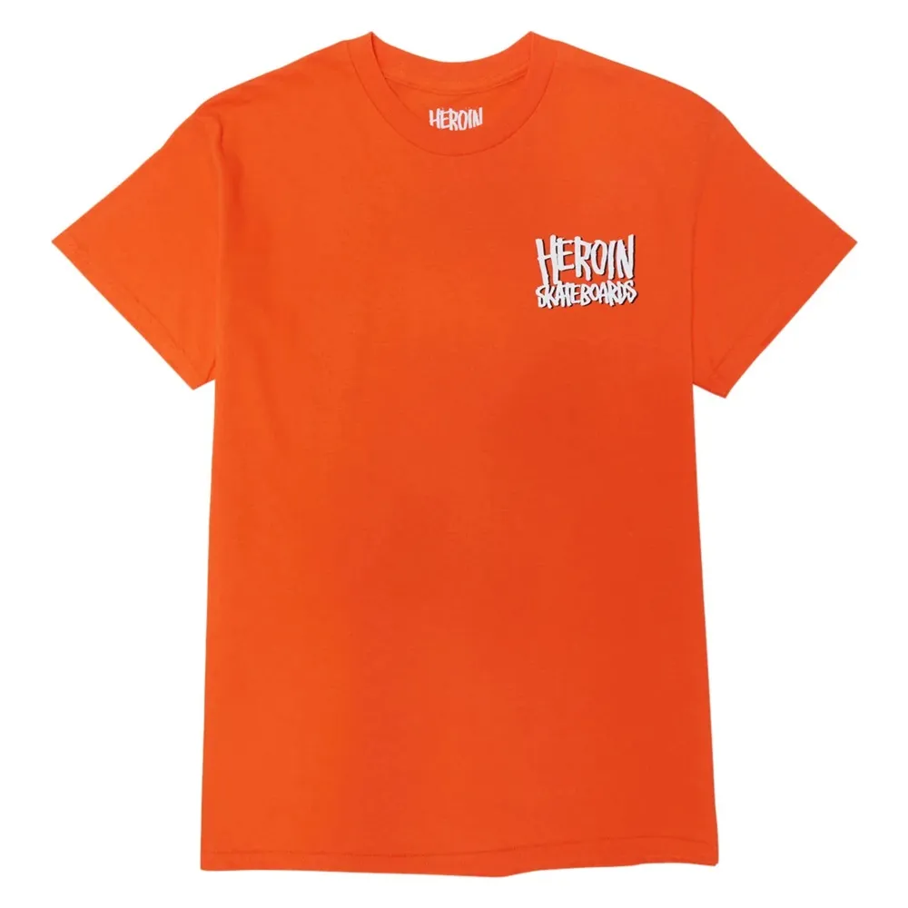 Heroin Hills Have Eggs Orange T-Shirt [Size: L]