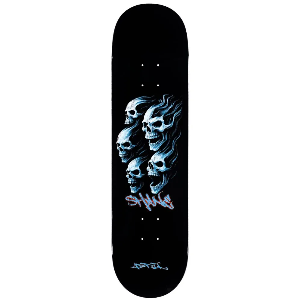 April Shane O'Neill Dead Black Dip 8.25 Skateboard Deck Slight Scuffed