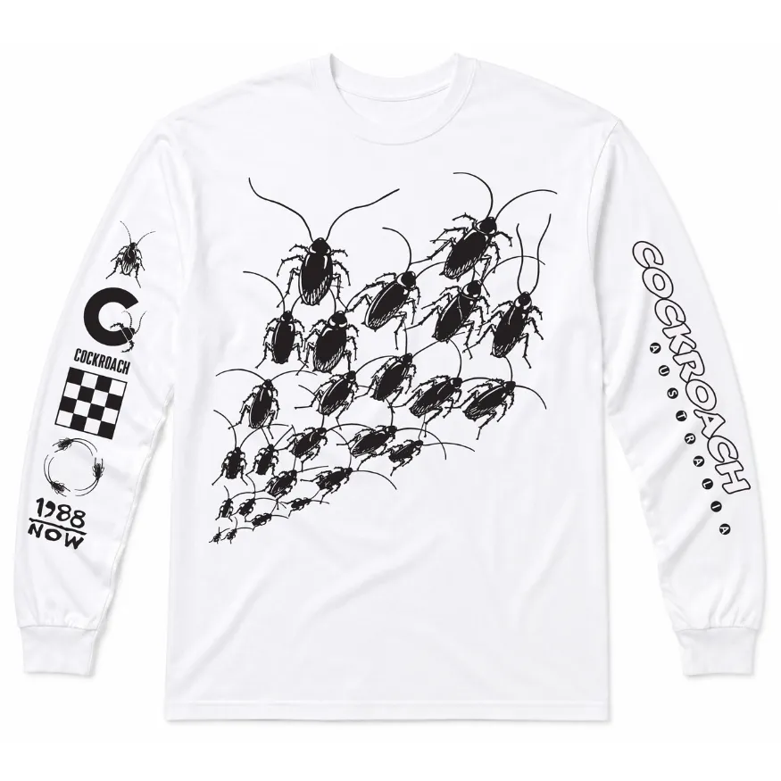 Cockroach Archive White Long Sleeve Shirt [Size: L]