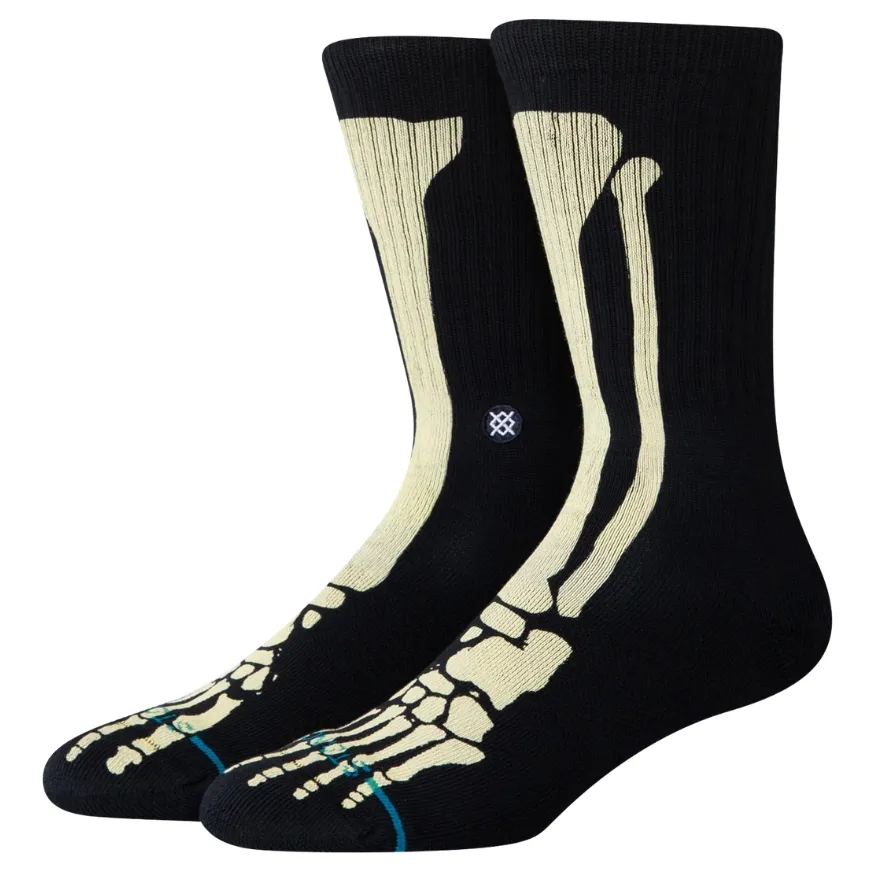 Stance Bones 3 Black Large Mens Socks