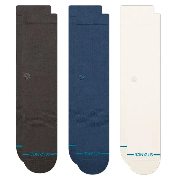 Stance Icon 3 Pack Charcoal Large Mens Socks