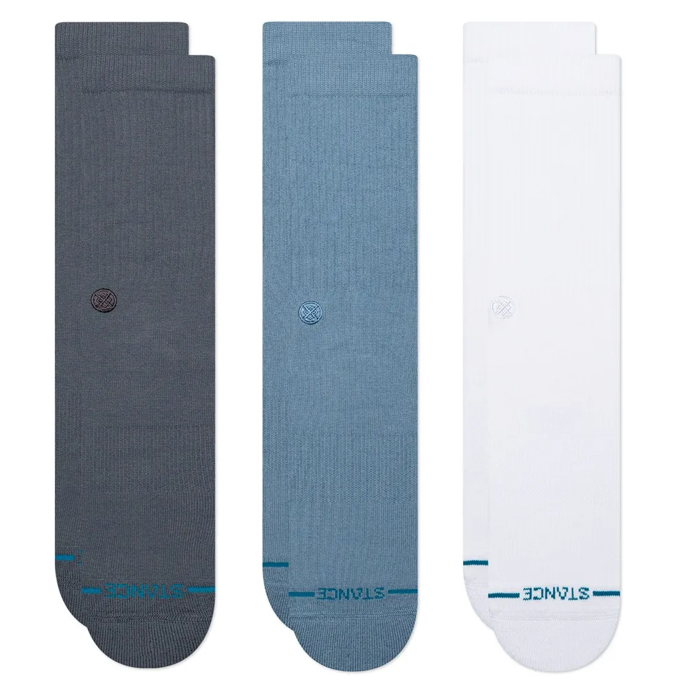Stance Icon 3 Pack Turbulence Large Mens Socks