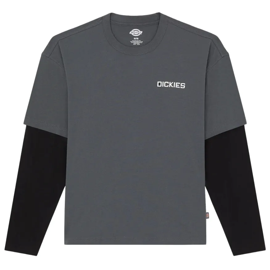 Dickies Payson 2fer Black Long Sleeve Shirt [Size: M]