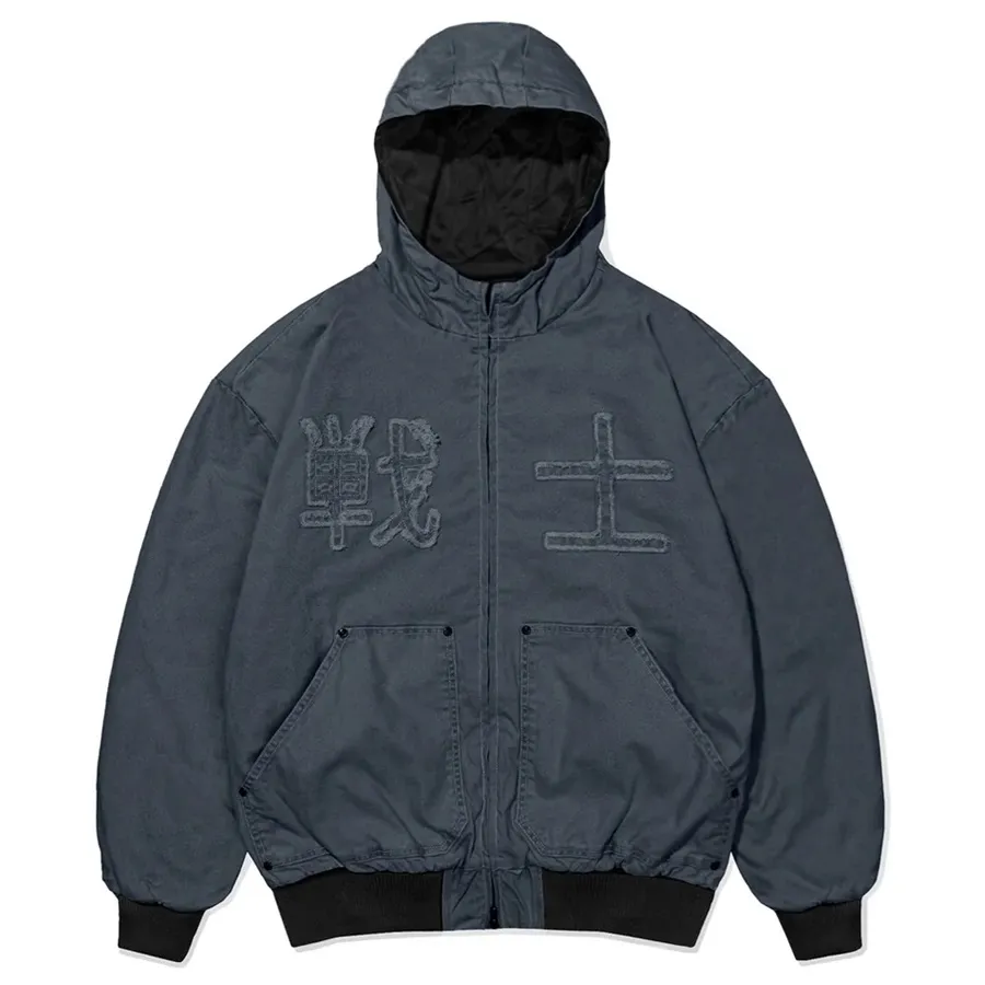 Ichpig Warrior Canvas Vintage Black Jacket [Size: L]