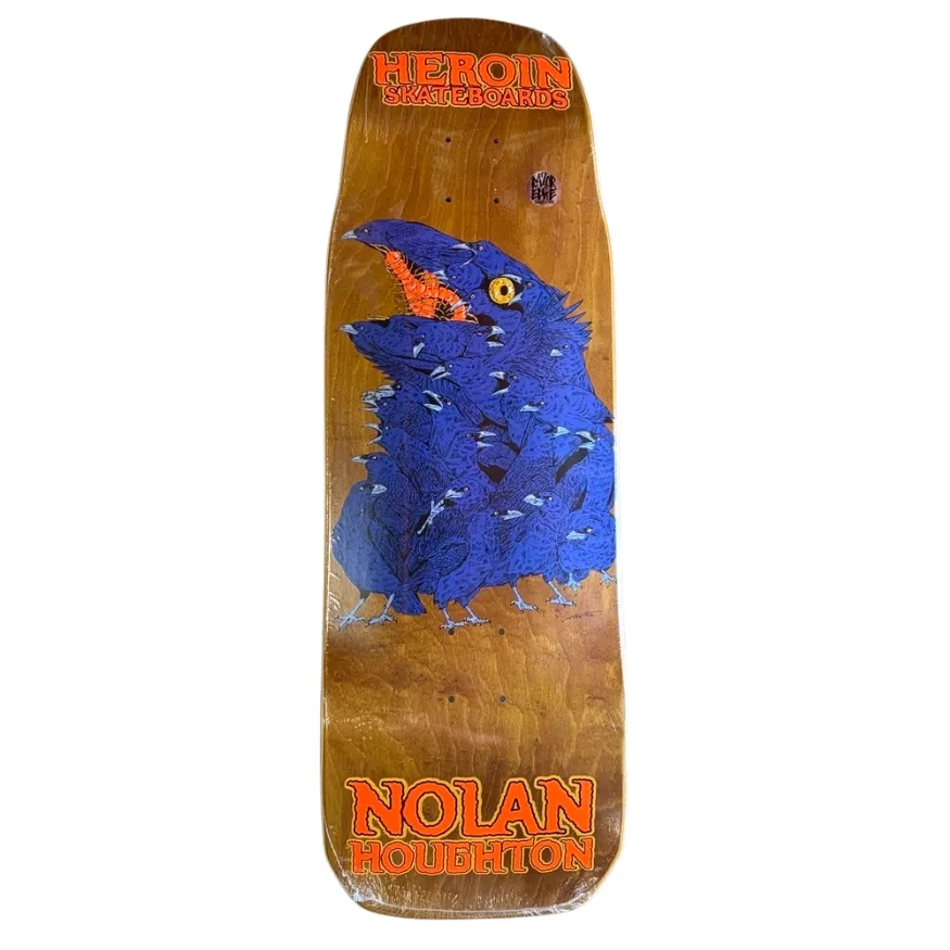 Heroin Nolan Houghton Crow Brown 9.9 Skateboard Deck