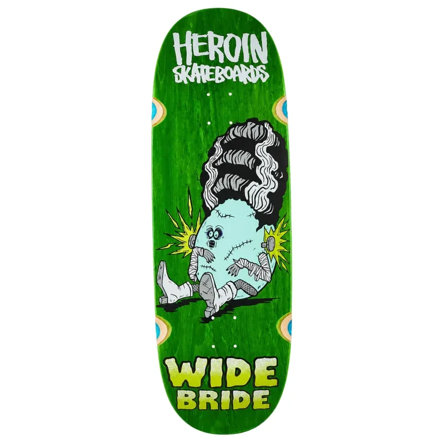 Heroin Wide Bride Green 10.4 Skateboard Deck
