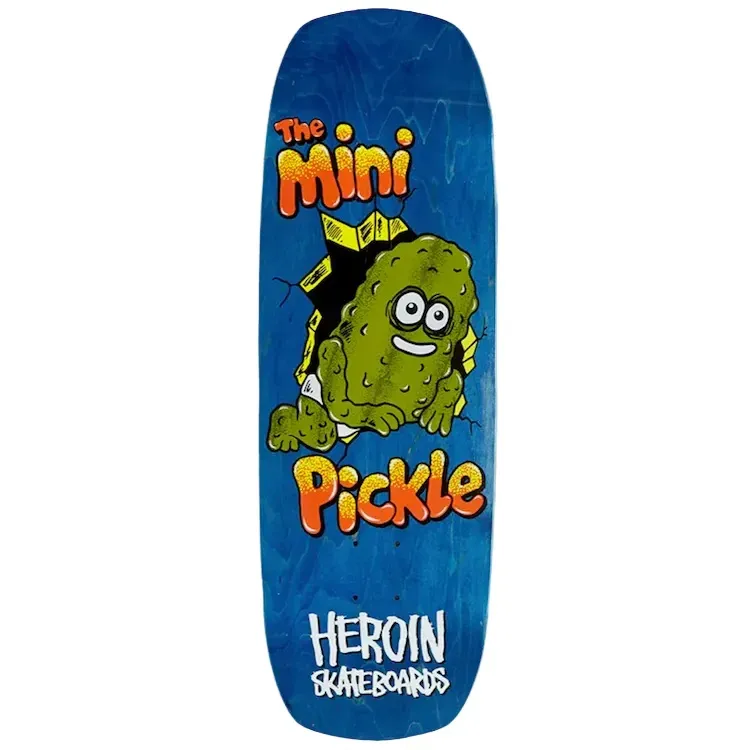 Heroin Mini Pickle Blue 9.5 Skateboard Deck