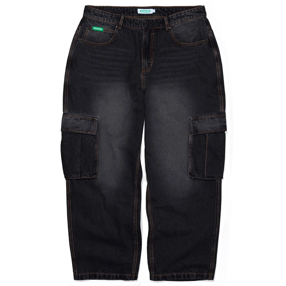 Ichpig Warrior Faded Black Cargo Jeans [Size: M]