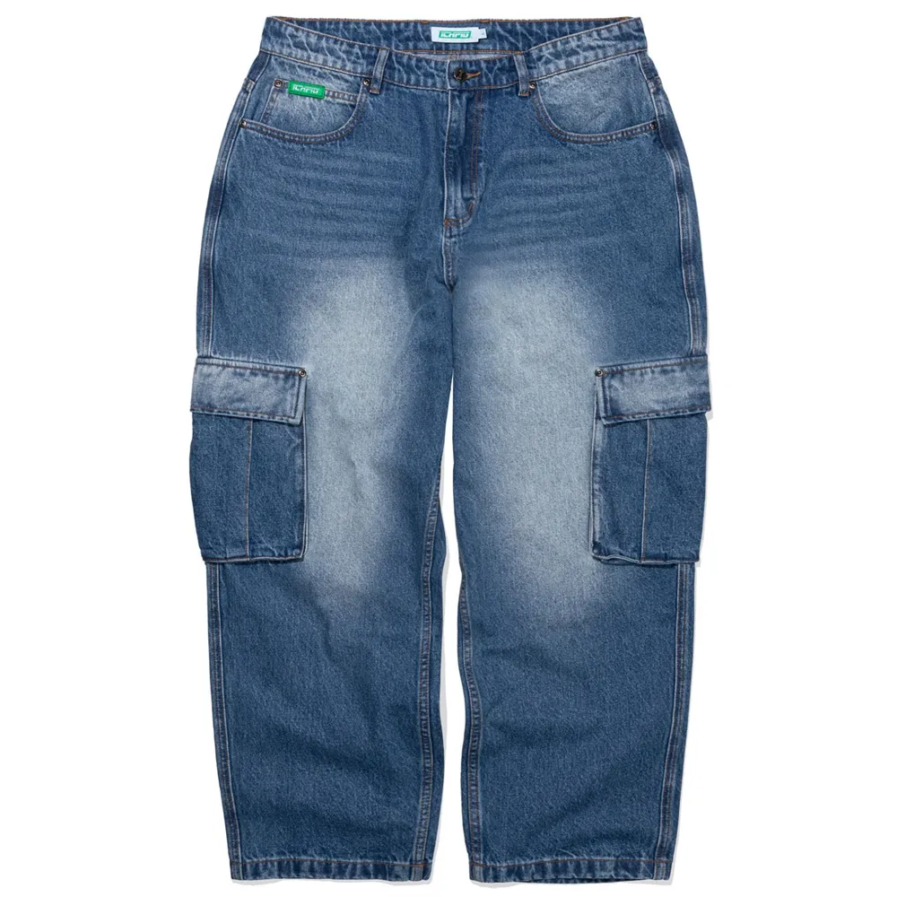 Ichpig Warrior Faded Indigo Cargo Jeans [Size: M]