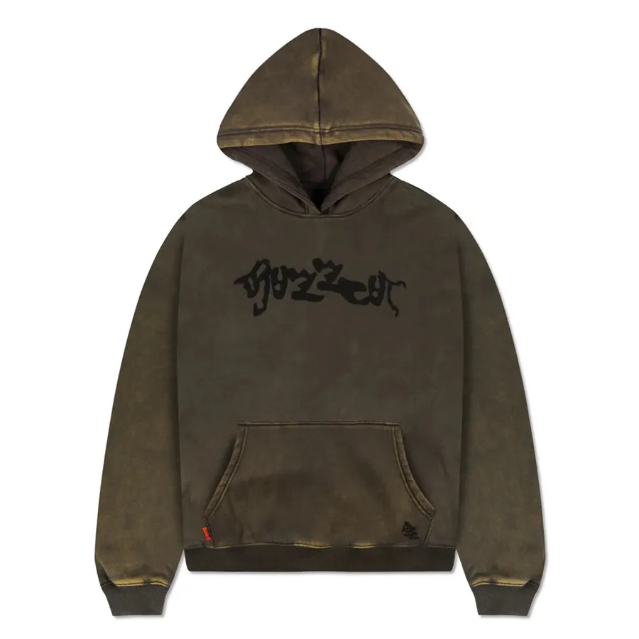 Buzzcut Bonez Washed Dirty Brown Hoodie [Size: L]