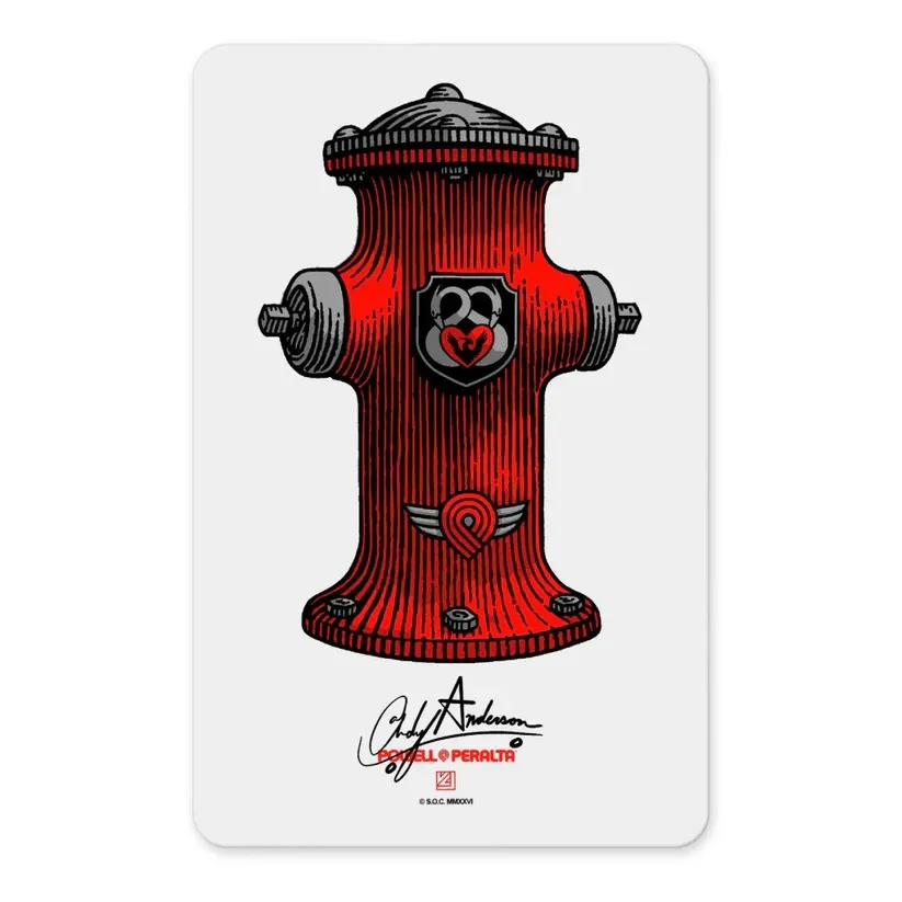 Powell Peralta Andy Anderson Hydrant Skateboard Sticker