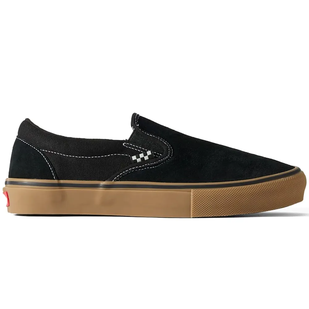 Vans Skate Slip On Black Gum White Shoes [Size: US 9]