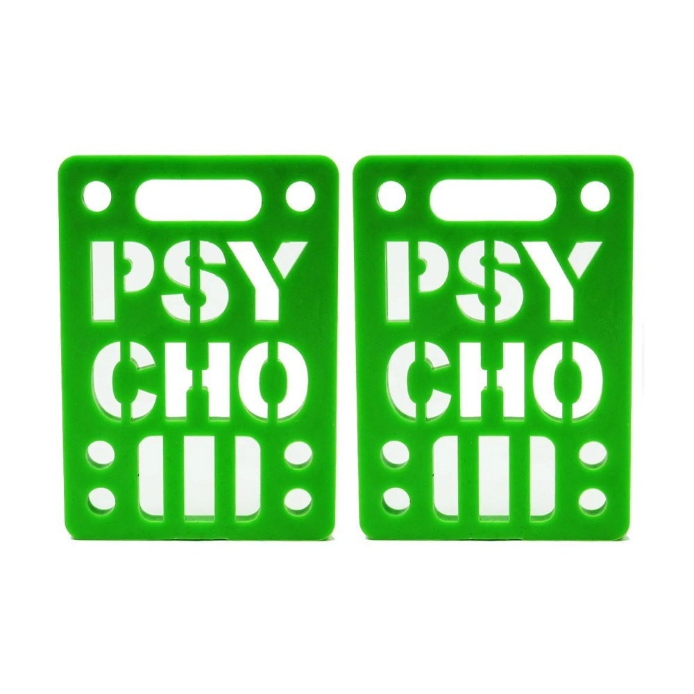 Vision Psycho Green 1/2 Skateboard Riser Set