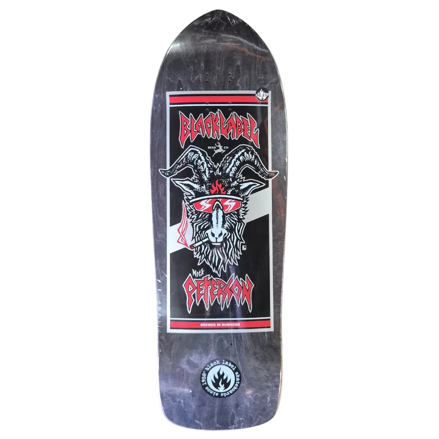Black Label Nick Peterson Burnside Brew Custom Riky Shape 10.25 Skateboard Deck