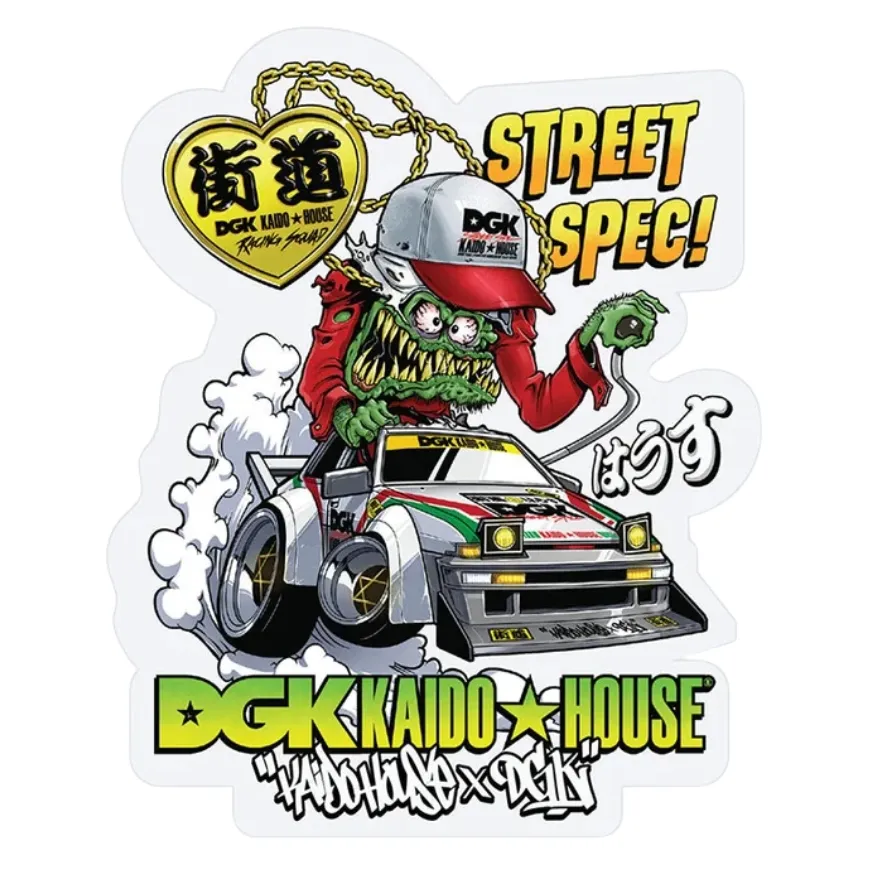 Dgk X Kaido House Wide Open Skateboard Sticker