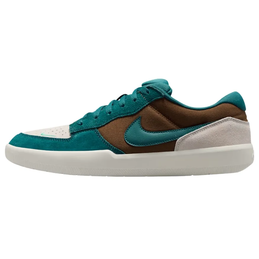 Nike SB Force 58 Mosswood Brown Sail Teal Mens Skate Shoes [Size: US 9]