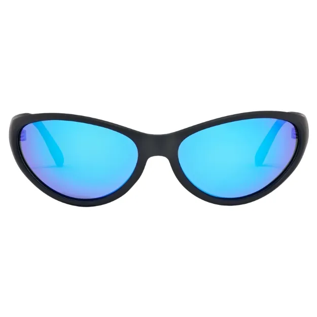 Ritual Vision Morphine Matte Black Blue Reflective Polarised Sunglasses