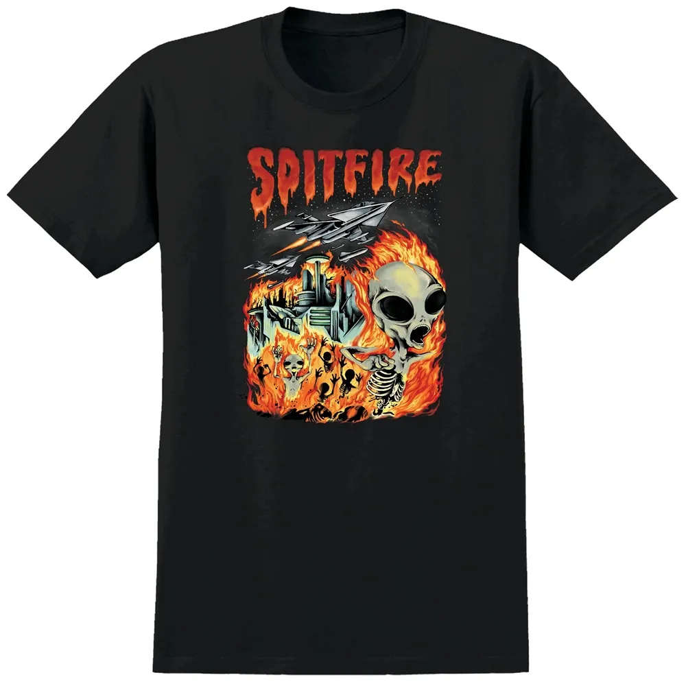 Spitfire Invasion Black T-Shirt [Size: M]