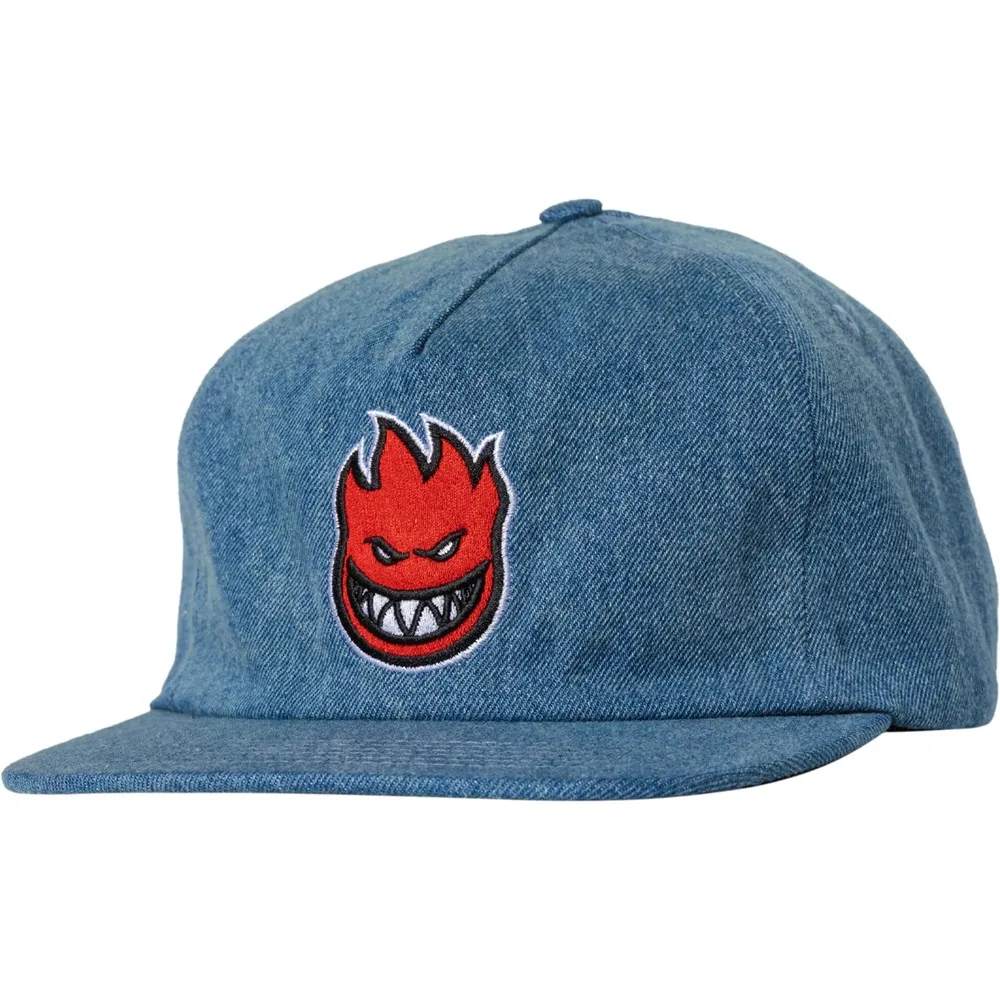 Spitfire Bighead Fill Denim Red Snapback Hat