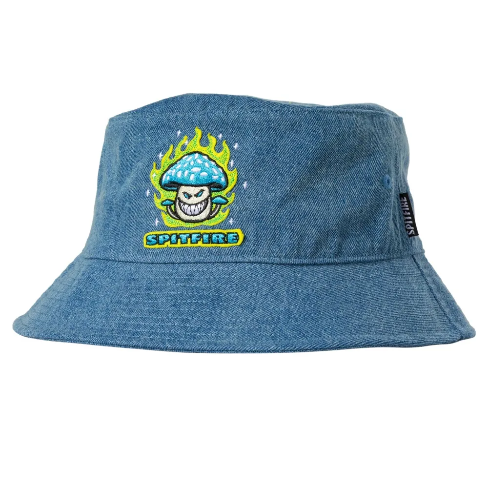 Spitfire Mushroom Bighead Denim Bucket Hat