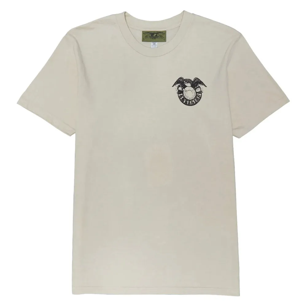 Anti Hero Studio 18 Heather Bone Black T-Shirt [Size: L]