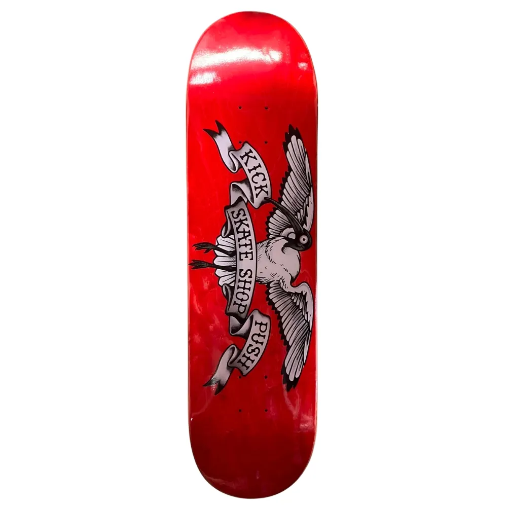 Kick Push American Pro Bin Chicken Red 8.25 Skateboard Deck