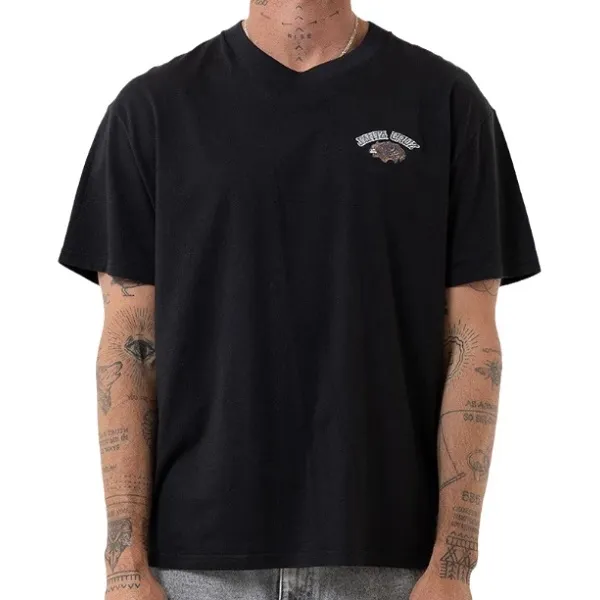 Santa Cruz Dressen Evo Roses Off Black Box Fit T-Shirt [Size: L]